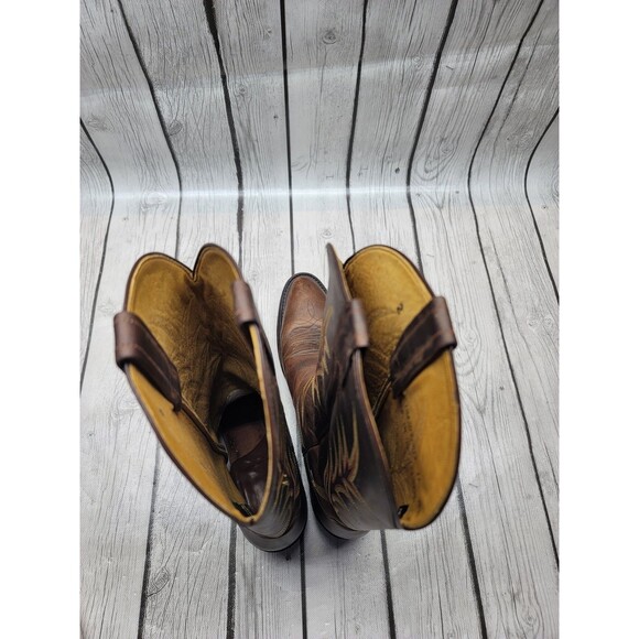 Nocona Mens 11 AAA Brown Vintage Steer Brown Leather Western Boots 1842037403 main image 8